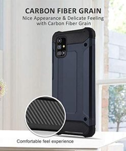 Winble Back Cover for Samsung Galaxy M31s Back Cover Rugged Armor TPU Shock Proof 360 Protection Bumper Hybrid Dual Layer Back Cover Case for Samsung Galaxy M31s Blue 0 1