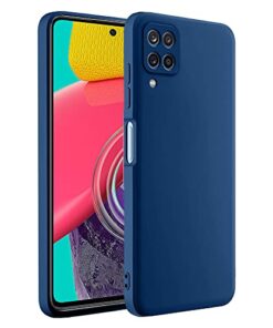 winble Samsung Galaxy M53 5G Back Cover Case Liquid Silicone (Blue)