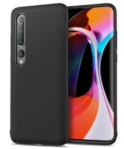 Winble Back Cover for Xiaomi Mi 10 5G Mi 10 Pro 5G Back Cover Case Twill Pattern Oblique Texture Shock Proof Slim Carbon Fiber Silicone Back Cover for Xiaomi Mi 10 5G Mi 10 Pro 5G 0 4