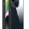 winble iPhone 14 / iPhone 13 Back Cover Case Metal Camera Guard Hard Acrylic Clear Back (Black)