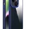 winble iPhone 14 Plus Back Cover Case Metal Camera Guard Hard Acrylic Clear Back (Blue)