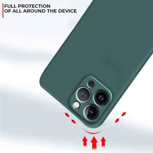 winble iPhone 14 Pro Back Cover Case Liquid Silicone (Green) - Image 3
