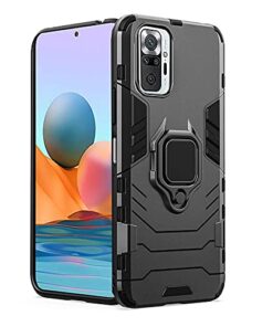 winble Redmi Note 10 Pro Max / Redmi note 10 pro Back Cover Armor with Ring Holder