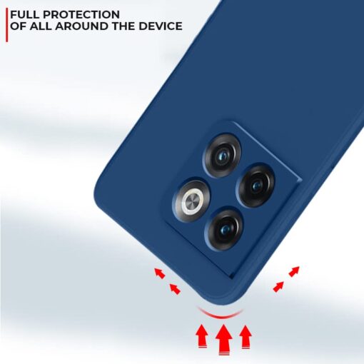 winble OnePlus 10T 5G Back Cover Case Liquid Silicone (Blue) - Image 3