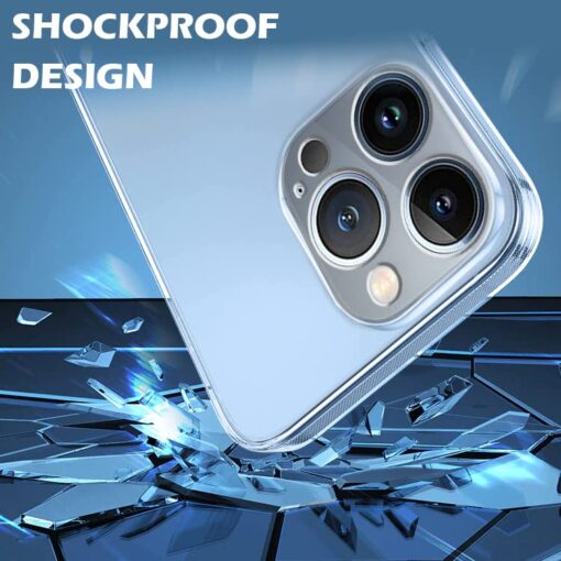 winble iPhone 13 Pro Back Cover Case Camera Protection Transparent - Image 4