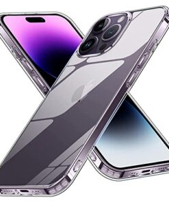winble iPhone 14 Pro Back Cover Case Crystal Clear Hard TPU