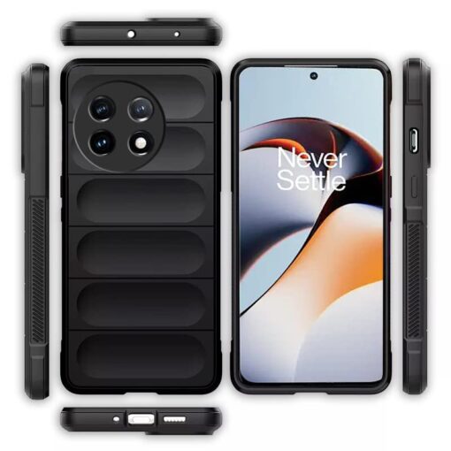 winble OnePlus 11R 5G Back Cover Case Liquid Silicone (Black) - Image 6