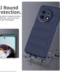 Winble Down Jacket Series Liquid Silicone Back Cover Case for OnePlus 11R 5G Camera Protection Anti Slip Grip Design Protective Back Cover Case for OnePlus 11R 5G Sapphire 0 0
