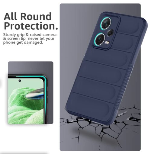 winble Poco X5 5G / Mi Redmi Note 12 5G Back Cover Case Jacket Liquid Silicone (Sapphire) - Image 4