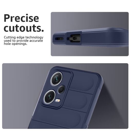 winble Poco X5 5G / Mi Redmi Note 12 5G Back Cover Case Jacket Liquid Silicone (Sapphire) - Image 5