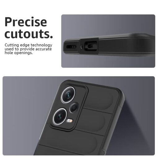 winble Mi Redmi Note 12 Pro Plus 5G Back Cover Case Jacket Liquid Silicone (Black) - Image 5