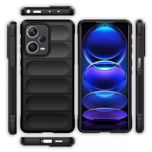 winble Mi Redmi Note 12 Pro Plus 5G Back Cover Case Jacket Liquid Silicone (Black) - Image 7
