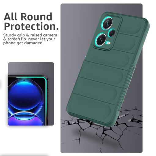 winble Mi Redmi Note 12 Pro 5G Back Cover Case Jacket Liquid Silicone (Green) - Image 4