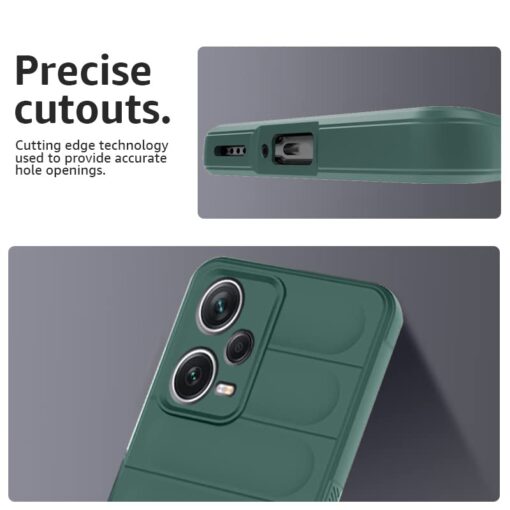 winble Mi Redmi Note 12 Pro 5G Back Cover Case Jacket Liquid Silicone (Green) - Image 5