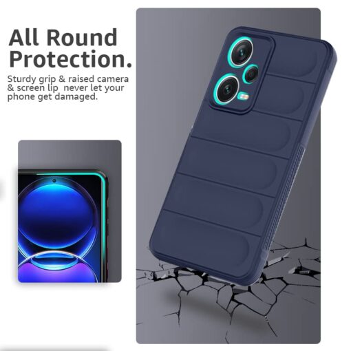 winble Mi Redmi Note 12 Pro Plus 5G Back Cover Case Jacket Liquid Silicone (Sapphire) - Image 4