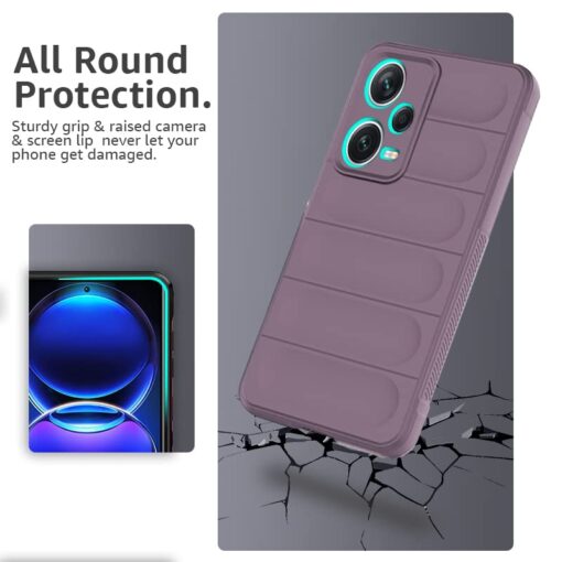winble Mi Redmi Note 12 Pro Plus 5G Back Cover Case Jacket Liquid Silicone (Lavender) - Image 4