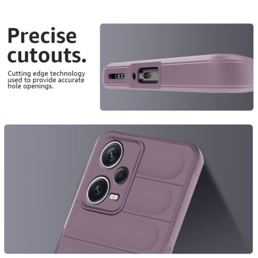 winble Mi Redmi Note 12 Pro Plus 5G Back Cover Case Jacket Liquid Silicone (Lavender) - Image 5