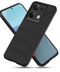 Down Jacket Series Silicone Back Cover Case for Mi Redmi Note 13 Pro 5G (Black)