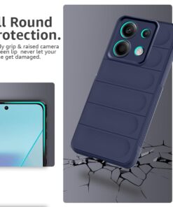 Winble Down Jacket Series Silicone Back Cover Case for Mi Redmi Note 13 Pro 5G Camera Protection anti slip Grip design Protective Back Cover Case for Redmi Note 13 Pro 5G Blue 0 1