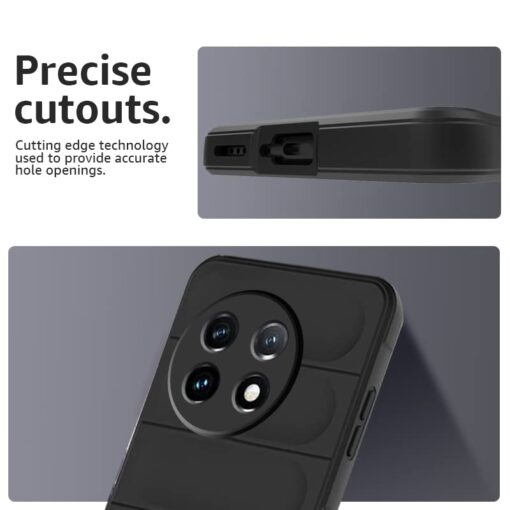 winble OnePlus 11R 5G Back Cover Case Liquid Silicone (Black) - Image 3