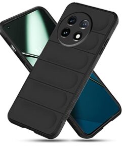 winble OnePlus 11 5G Back Cover Case Jacket Liquid Silicone (Black)