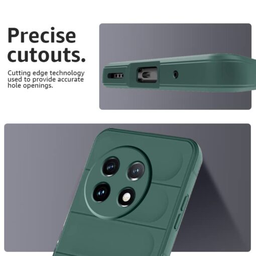 winble OnePlus 11R Back Cover Case Jacket Liquid Silicone (Green) - Image 3