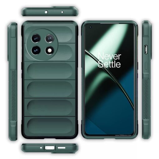 winble OnePlus 11 5G Back Cover Case Jacket Liquid Silicone (Green) - Image 6