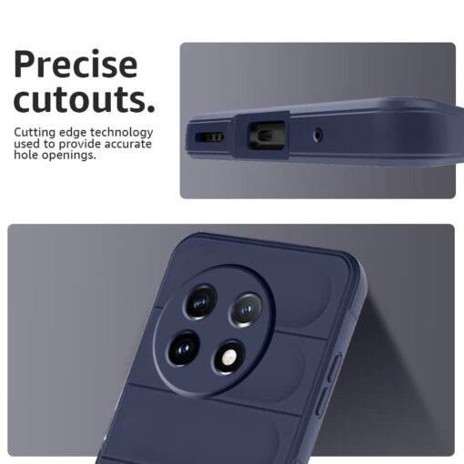 winble OnePlus 11R 5G Back Cover Case Jacket Liquid Silicone (Sapphire) - Image 3
