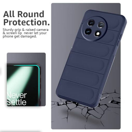 winble OnePlus 11 5G Back Cover Case Jacket Liquid Silicone (Sapphire) - Image 4