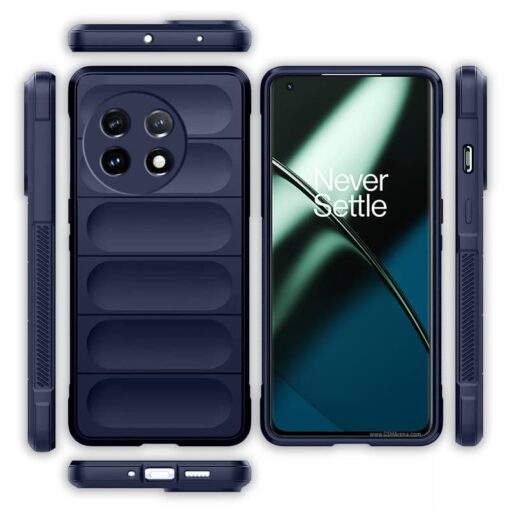 winble OnePlus 11 5G Back Cover Case Jacket Liquid Silicone (Sapphire) - Image 6