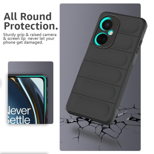 winble OnePlus Nord CE 3 Lite 5G Back Cover Case Jacket Liquid Silicone (Black) - Image 3