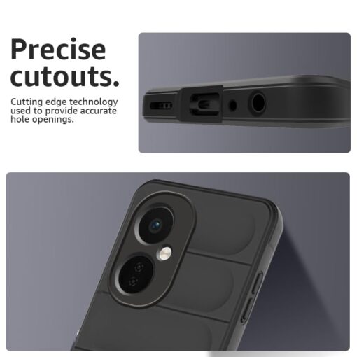 winble OnePlus Nord CE 3 Lite 5G Back Cover Case Jacket Liquid Silicone (Black) - Image 4