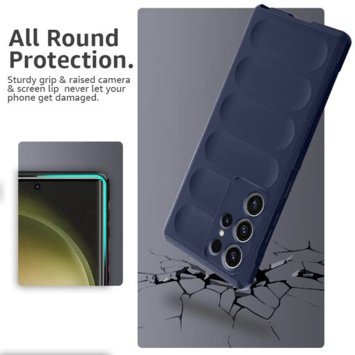 winble Samsung Galaxy S23 Ultra 5G Back Cover Case Jacket Liquid Silicone (Sapphire) - Image 3
