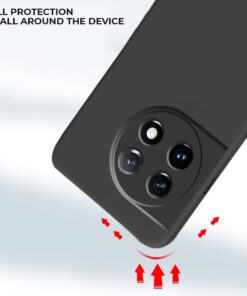Winble Liquid Silicone Back Cover for OnePlus 11R 5G Camera Protection Full Body Protection Anti Shock Protective Back Bumper Back Cover Case for OnePlus 11R 5G Black 0 0