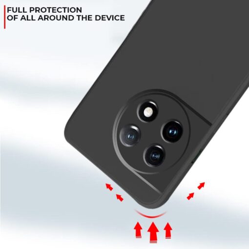 winble OnePlus 11R 5G Back Cover Case Liquid Silicone (Black) - Image 3