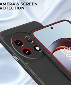Winble Liquid Silicone Back Cover for OnePlus 11R 5G Camera Protection Full Body Protection Anti Shock Protective Back Bumper Back Cover Case for OnePlus 11R 5G Black 0 1