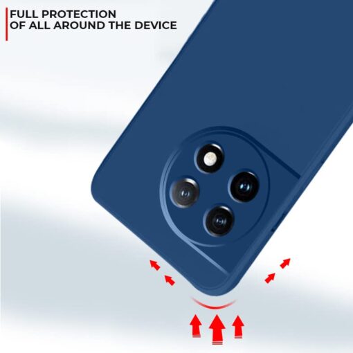 winble OnePlus 11R 5G Back Cover Case Liquid Silicone (Blue) - Image 3