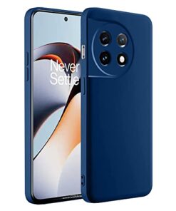 winble OnePlus 11R 5G Back Cover Case Liquid Silicone (Blue)