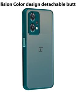 Winble PC and TPU Back Cover for OnePlus Nord CE 2 Lite 5G Back Cover Slim Camera Protection Shockproof Anti Slip Smoked Back Cover for OnePlus Nord CE 2 Lite 5G One Plus Nord CE 2 Lite 5G Green 0 2