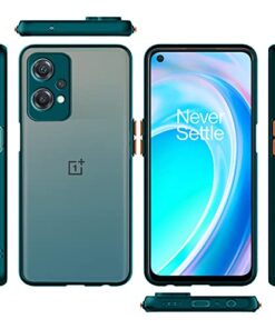 Winble PC and TPU Back Cover for OnePlus Nord CE 2 Lite 5G Back Cover Slim Camera Protection Shockproof Anti Slip Smoked Back Cover for OnePlus Nord CE 2 Lite 5G One Plus Nord CE 2 Lite 5G Green 0 3