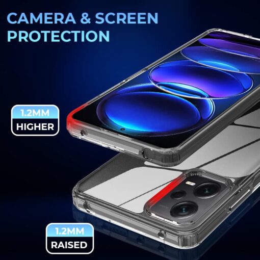 winble Mi Redmi Note 12 Pro Plus 5G Back Cover Case Crystal Clear Hard TPU - Image 5