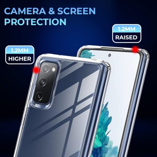 winble Samsung Galaxy S20 Fe / S20 Fe 5G Back Cover Case Crystal Clear Hard TPU - Image 4
