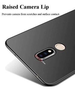 Winble Silicone Anti Slip Soft Flexible Ultra Matte Protective Back Cover for Nokia 61 Plus Black 0 0
