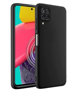 winble Samsung Galaxy M53 5G Back Cover Case Liquid Silicone (Black)