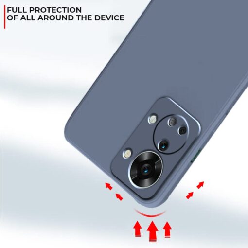 winble OnePlus Nord 2T 5G Back Cover Case Liquid Silicone (Gray) - Image 4