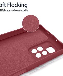 Winble Silicone Camera Protection Soft Protective Back Cover for Mi Redmi 10 Prime Camellia Red 0 2