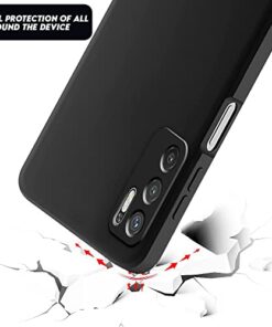 Winble Silicone Camera Protection Soft Protective Back Cover for Redmi Note 10T 5G Poco M3 Pro 5G Black 0 0