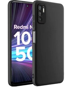 winble Redmi Note 10T 5G / Poco M3 Pro 5G Back Cover Case Liquid Silicone (Black)