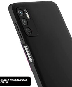 Winble Silicone Camera Protection Soft Protective Back Cover for Redmi Note 10T 5G Poco M3 Pro 5G Black 0 3