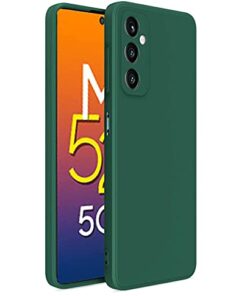 winble Samsung Galaxy M52 5G Back Cover Case Liquid Silicone (Green)